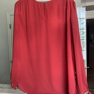 Red Long Sleeve Blouse